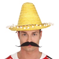 Sombrero de mejicano de 33 cm con borlas