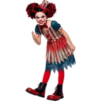 Disfraz de payaso vintage para niña