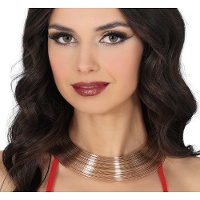 Gargantilla dorada metálica