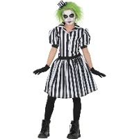 Disfraz de Beetlejuice vestido para niña