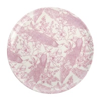 Plato de 28 cm malva con estampado floral