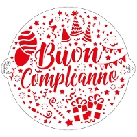 Stencil de Buon Cumpleanno de 25 cm - Decora