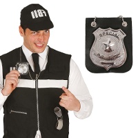 Colgante de placa de policía