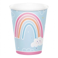 Vasos de Nubes Arcoíris de 250 ml - 8 unidades