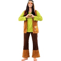 Disfraz de hippie love power para hombre