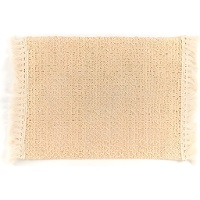 Mantel individual de 45 x 30 cm flecos natural