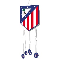 Piñata de Atlético de Madrid escudo fondo azul de 42 x 40 cm
