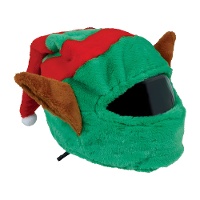 Funda para casco de moto de elfo navideño con gorro