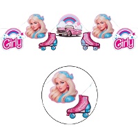 Guirnalda de Barbie Girly de 22 x 20 cm - 3 m