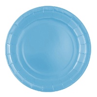 Platos de 17 cm de cartón de colores vivos - 8 unidades