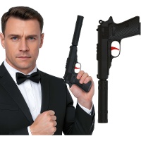 Pistola con silenciador de 29 cm