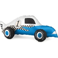 Globo de coche de carreras azul de 90 x 34 cm