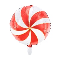 Globo de espiral redondo de colores de 35 cm - PartyDeco - 1 unidad