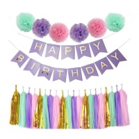 Kit de Happy Birthday multicolor - Monkey Business - 27 unidades