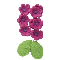 Figuras de azúcar de flores y hojas - Dekora - 13 unidades