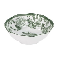 Plato de 19 cm sopero floral verde