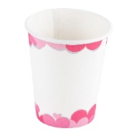 Vasos de corazones y fondo blanco - 8 unidades