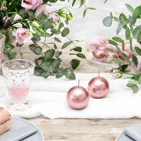 Vela metalizada redonda de 6 cm - 10 unidades