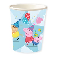 Vasos de Peppa Pig party de 250 ml - 8 unidades