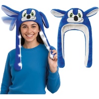 Gorro de erizo azul con luz y movimiento