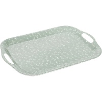 Bandeja de 41 x 29 cm hojas verdes