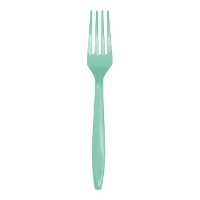 Tenedores de 18 cm de plástico colores - 24 unidades