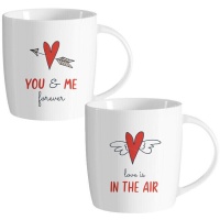 Taza de 350 ml Amor con mensaje en ingles - 1 unidad