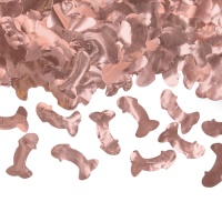 Confetti con forma de pene rosa dorado de 15 g