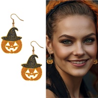 Pendientes de calabazas con pedrería - 1 par