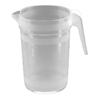 Jarra de 1 L de plástico transparente