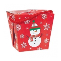 Cajas para dulces de muñeco de nieve de 9 x 11,5 x 11 cm - Amscan - 1 unidad