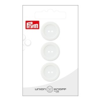 Botones blancos con borde de 2 cm - Prym - 3 unidades