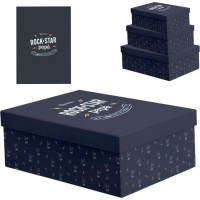 Caja rectangular Rock Star - DCasa - 3 unidades
