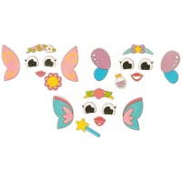 Decoración de azúcar 2D para cupcakes de Hadas - 28 piezas