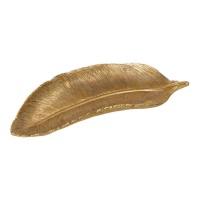 Vaciabolsillos pluma oro de 20 x 7,8 cm - DCasa