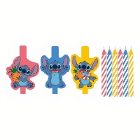 Velas de Stitch y Angel - 9 unidades