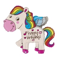 Globo de Unicornio Happy Birthday de 114 cm - Grabo