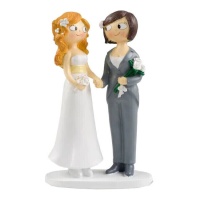 Figura para tarta de boda de novias de 21 cm