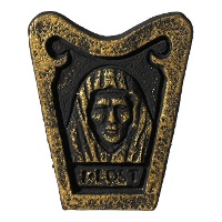 Lápida con rostro I Lost de 21 x 26 cm