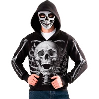 Sudadera con capucha de esqueleto
