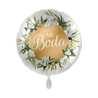 Globo de Mi boda decorado de 43 cm