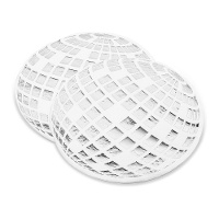 Servilletas de bola disco plateada de 16,5 x 16,5 cm - 12 unidades