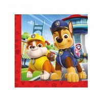 Servilletas de la Patrulla Canina de 16,5 x 16,5 cm - 20 unidades