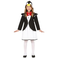 Disfraz de pingüino con pajarita para niña
