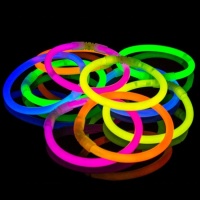 Pulseras luminosas de colores surtidos - 15 unidades