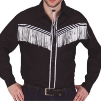 Camisa de vaquero negra para hombre