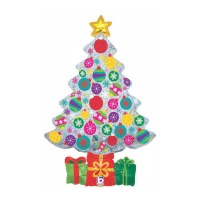 Globo de árbol de Navidad con regalos de 99 cm - Grabo