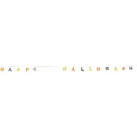 Guirnalda de letrero Happy Halloween con luz de 1,75 m