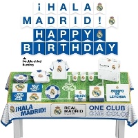 Pack para fiesta del Real Madrid - 6 personas - 44 piezas