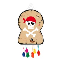Piñata de piratas en busca del tesosro de 46 x 65 cm